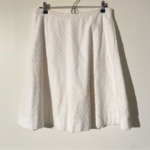 J.Crew white eyelet skirt
